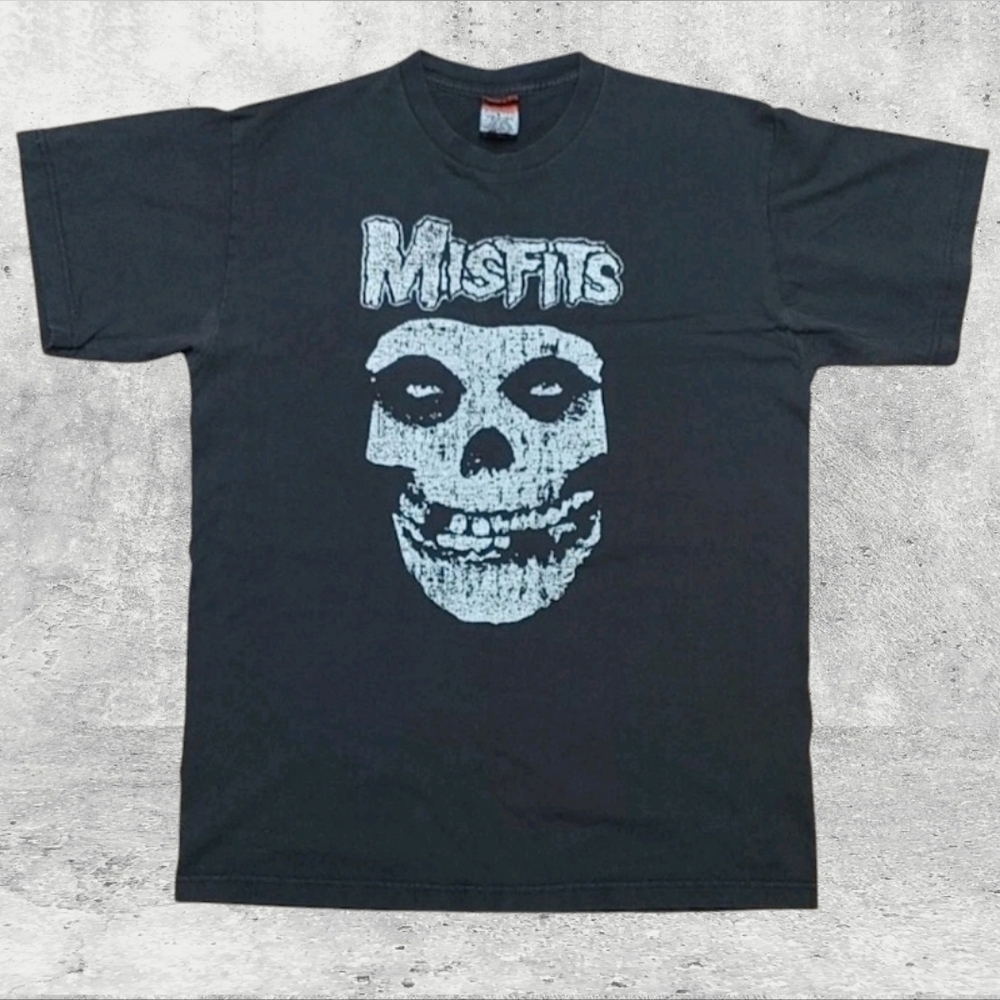 Vtg Y2K Stussy Misfits Crimson Ghost Print T-Shirt Size (L)